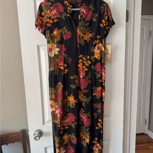 Floral Black Maxi Dress